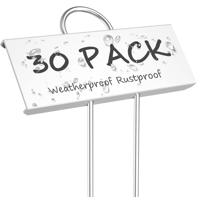 STARTOSTAR 30-Pack Metal Plant Labels, 10.6" Garden Markers Reusable Nursery Tags for Vegetables Herb Flower Seed Greenhouse - Image 1